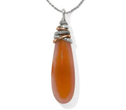 Brighton Neptune's Rings Pyramid Carnelian Pendant Necklace (JL855G)