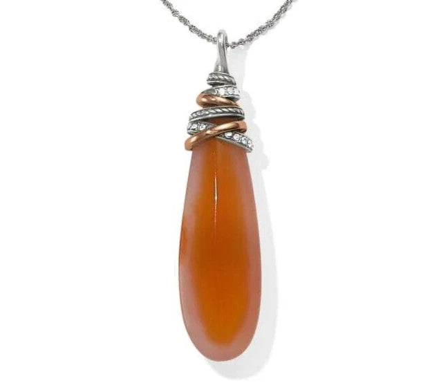 Brighton Neptune's Rings Pyramid Carnelian Pendant Necklace (JL855G)