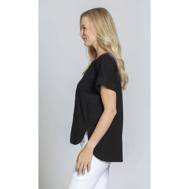 APNY Roll-Up Sleeve Hi-Low Tee (4 Colors)