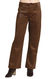 APNY Long Wide Leg Patch Pocket Pant (K26) (Cognac)