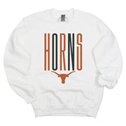Texas Longhorn Capri Designs Goal Post Crewneck Fleece Pullover (K305TEX24)