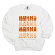 Texas Longhorn Capri Designs Retro Bowl Crewneck Fleece Pullover (K305TEX25)