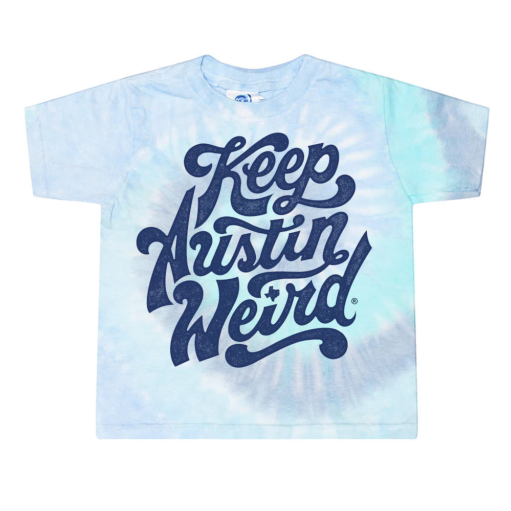 Keep Austin Weird Toddler Tie-Dye Tee (Lagoon)
