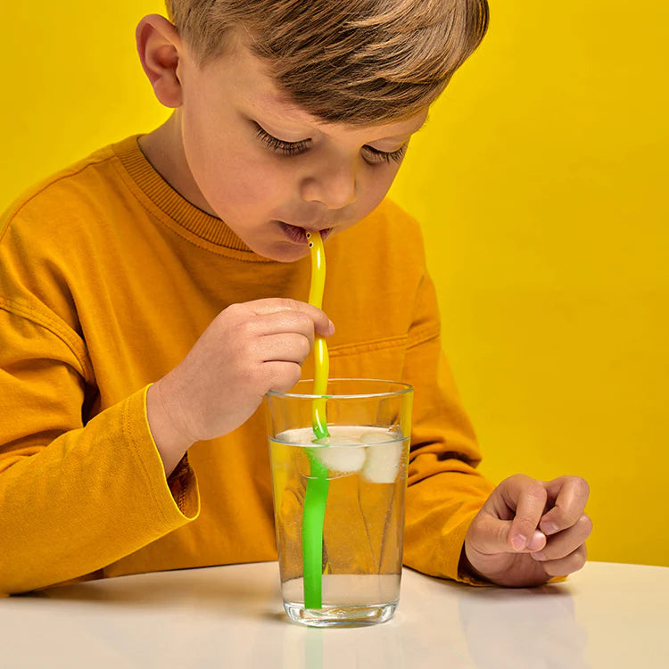 Kikkerland Kidoki Wiggly Worm Color Changing Straws (KID60)