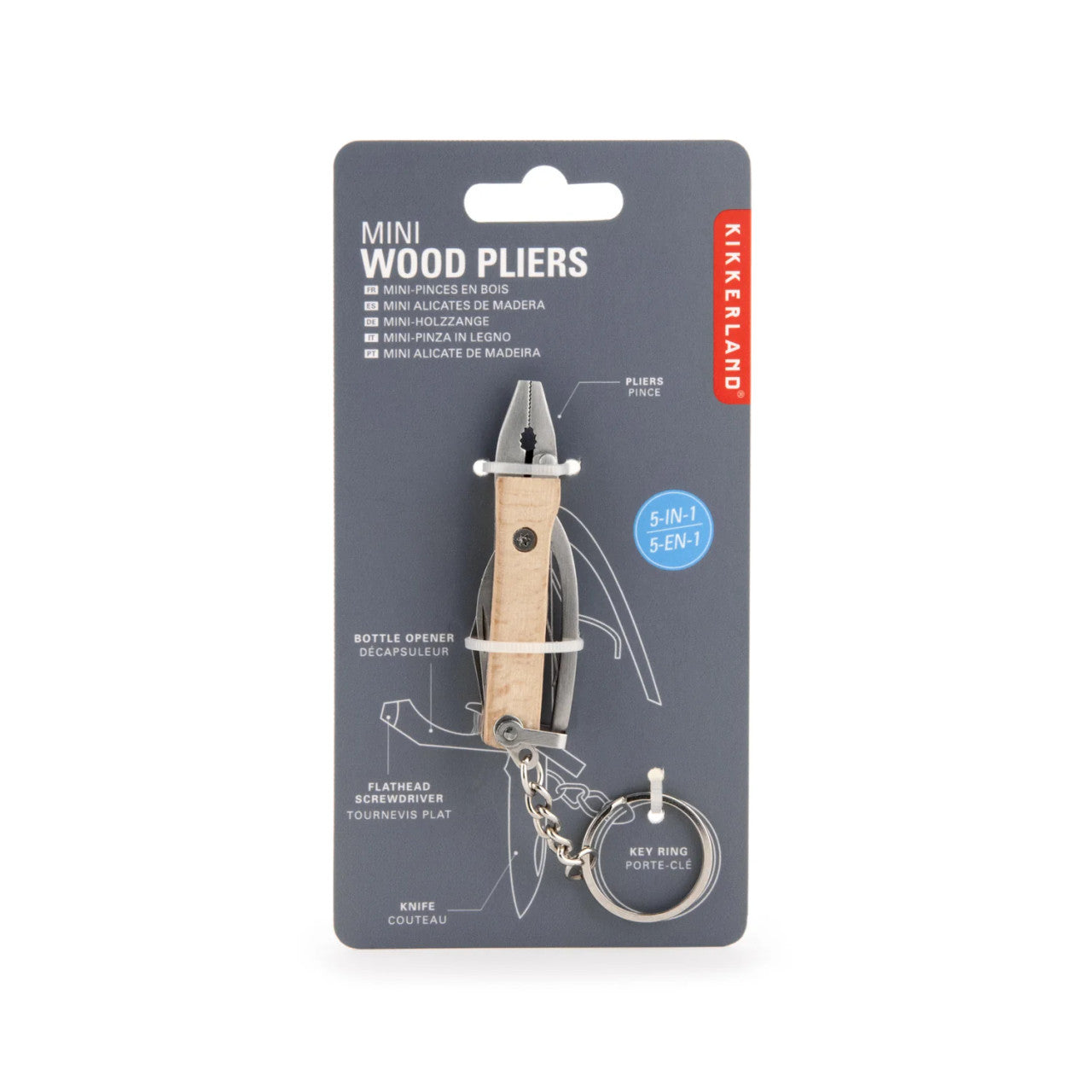 Kikkerland Mini Wood Pliers (KR-16)