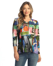 Jess & Jane Barcelona V-Neck Top (KS-1774)