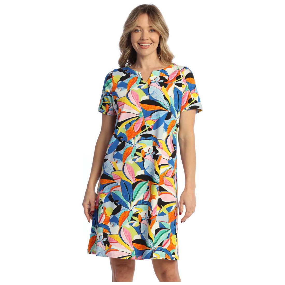 Jess & Jane Cabana Notch Neck Dress