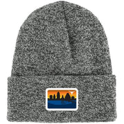 Austin Cityscape/Bevo Black Marbled Beanie (KNC01)