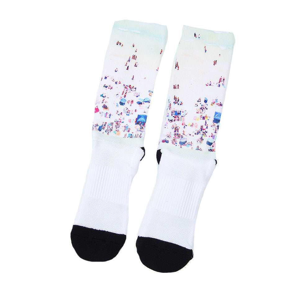 Your Favorite Beach Captured on  Crew Socks!