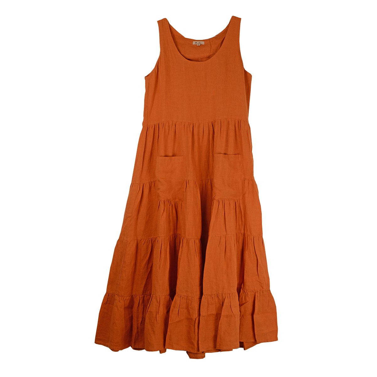 Be Boho Linen Sleeveless Tiered Long Dress (LN022)