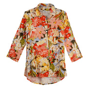 Toofan Bright Print Wire Collar Open Button 3/4 sleeve(LDP36-421)(Multi)