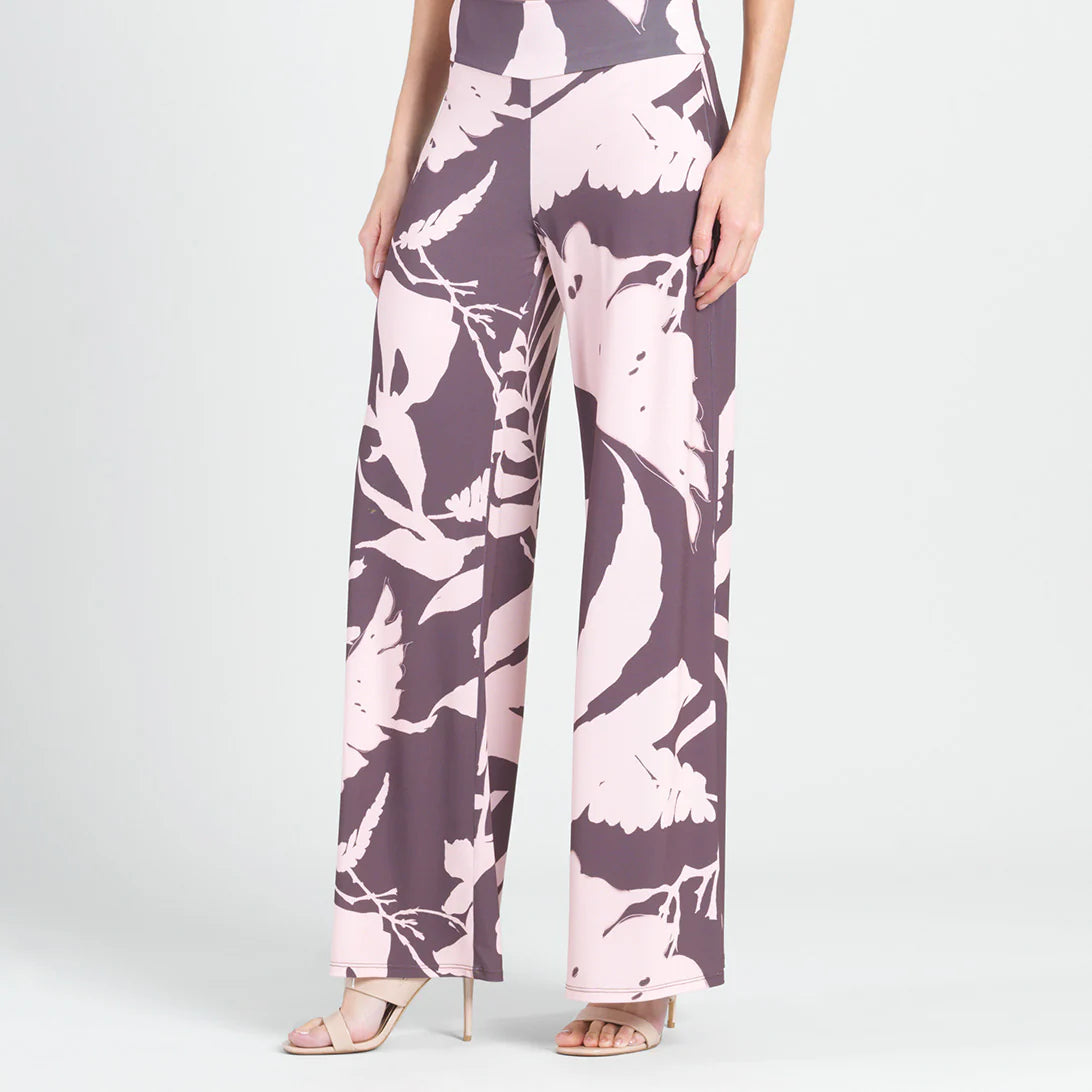 Clara Sun Woo Floral Print Palazzo Pant (LPTP36)(PinkCoco)