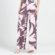 Clara Sun Woo Floral Print Palazzo Pant (LPTP36)(PinkCoco)