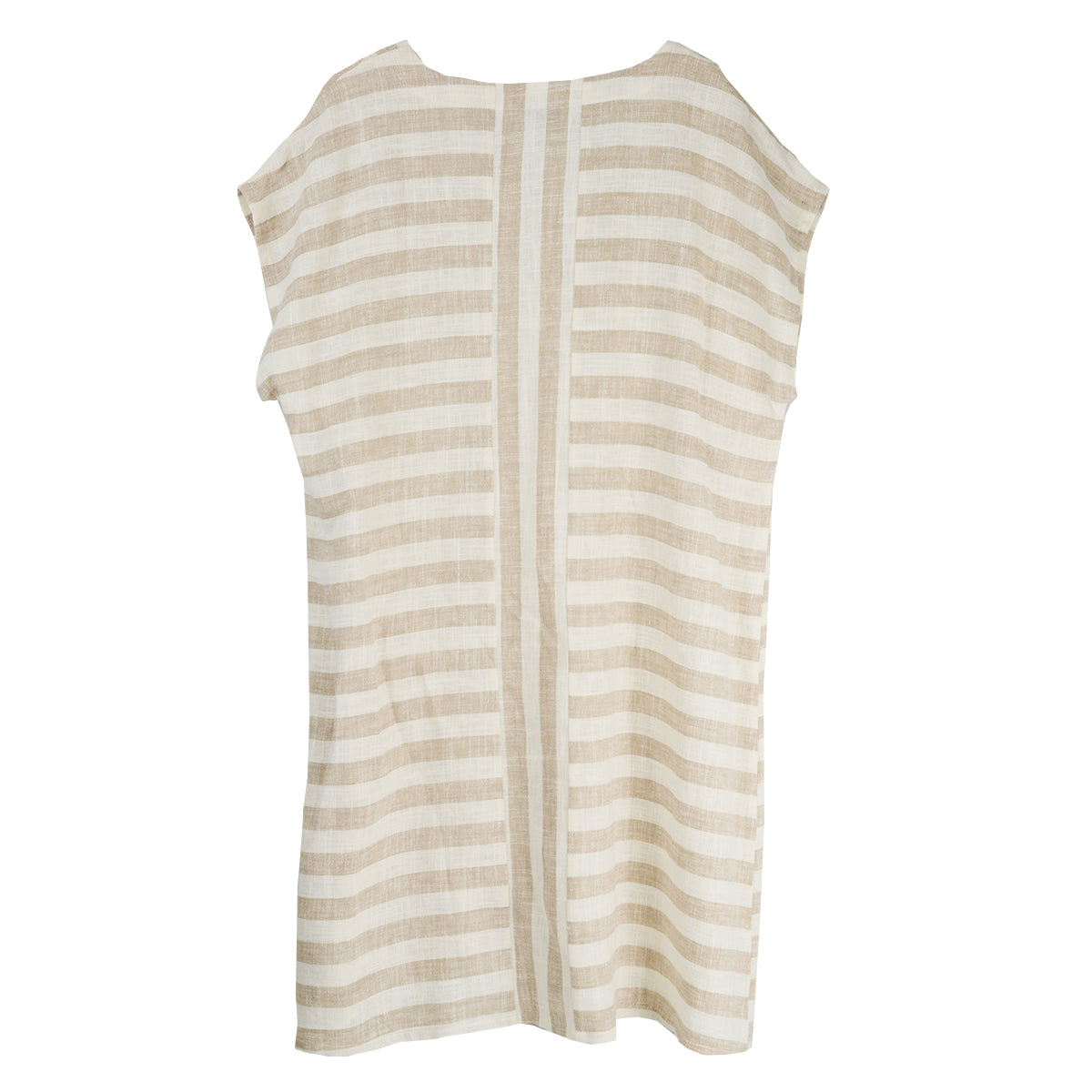Toofan Striped Dolman Sleeve Dress (Khaki )