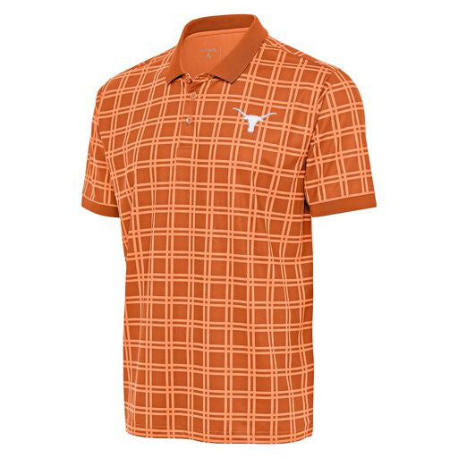 Texas Longhorn Antigua Mens Bluegrass Polo (104846-39F)