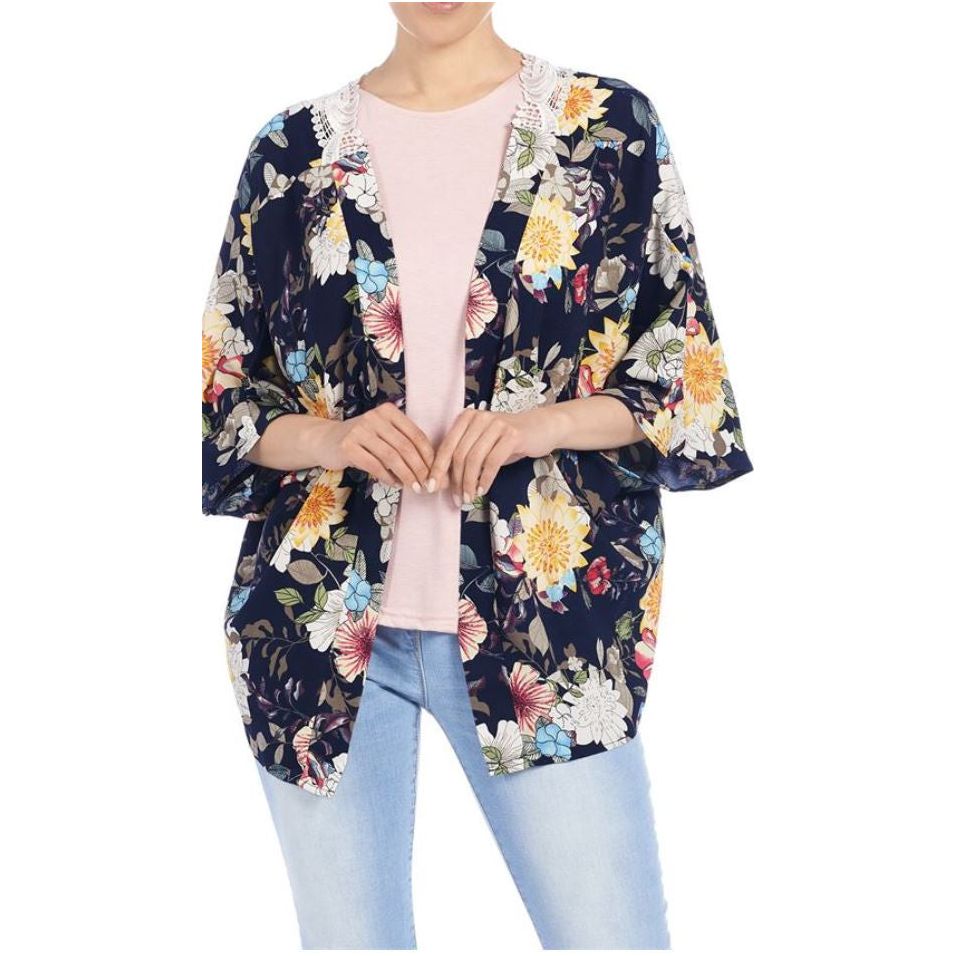 CoCo & Carmen Lexi Floral Lace Collar Cardigan (22109092A)