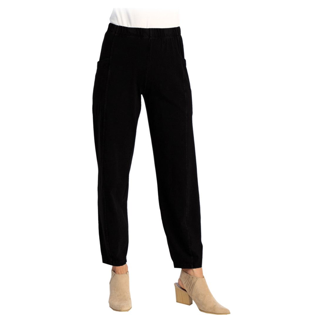 Jess & Jane Lantern Side Patch Pocket Front Seam Pants (Multiple Colors) (M100)