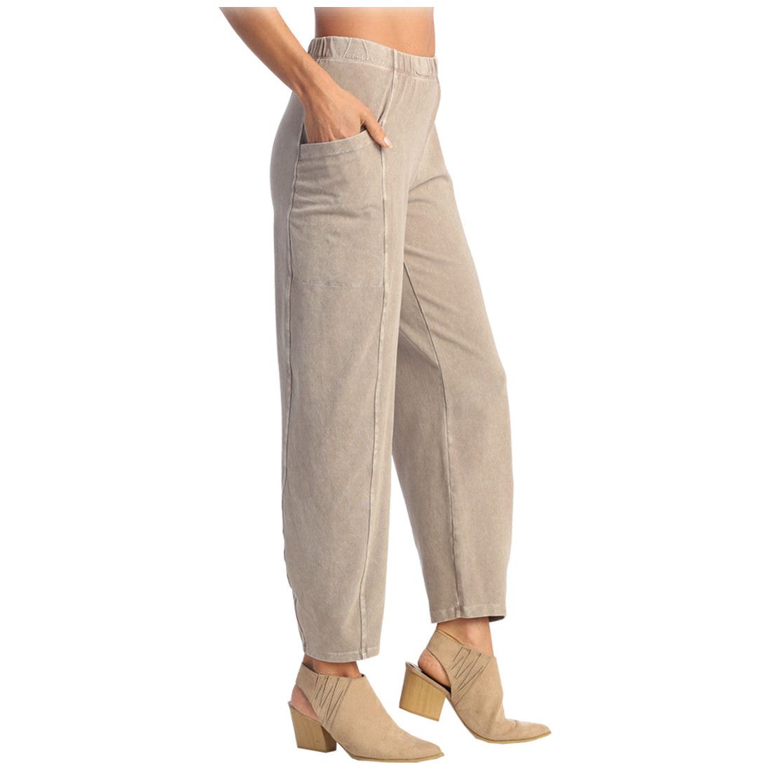 Jess & Jane Lantern Side Patch Pocket Front Seam Pants (Multiple Colors) (M100)