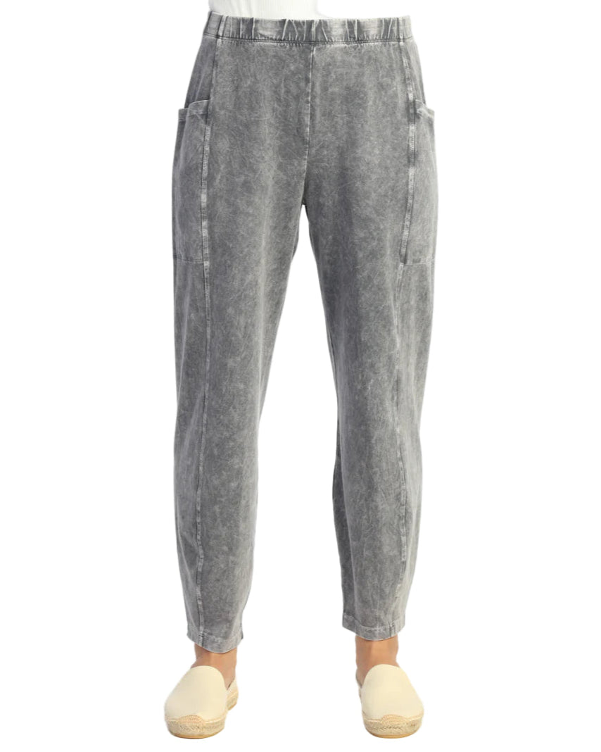 Jess & Jane Lantern Side Patch Pocket Knit Pants (Multiple Colors) (M100)