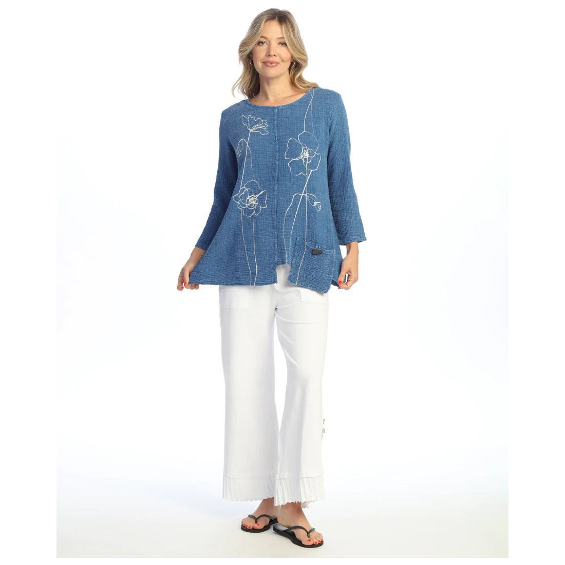 Jess & Jane Sketch Mineral Washed Gauze Pocket Tunic