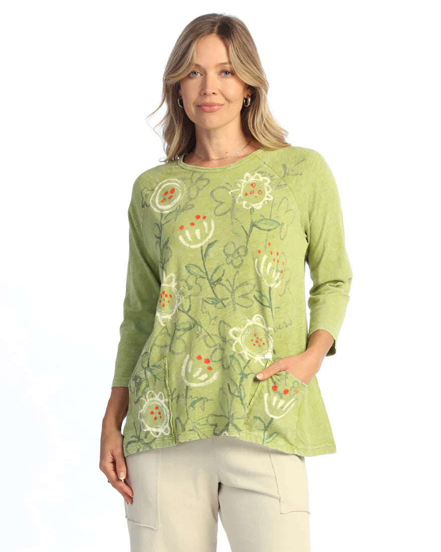 Jess & Jane Paloma  Patch Pocket Tunic (M12-2214)(Cactus)