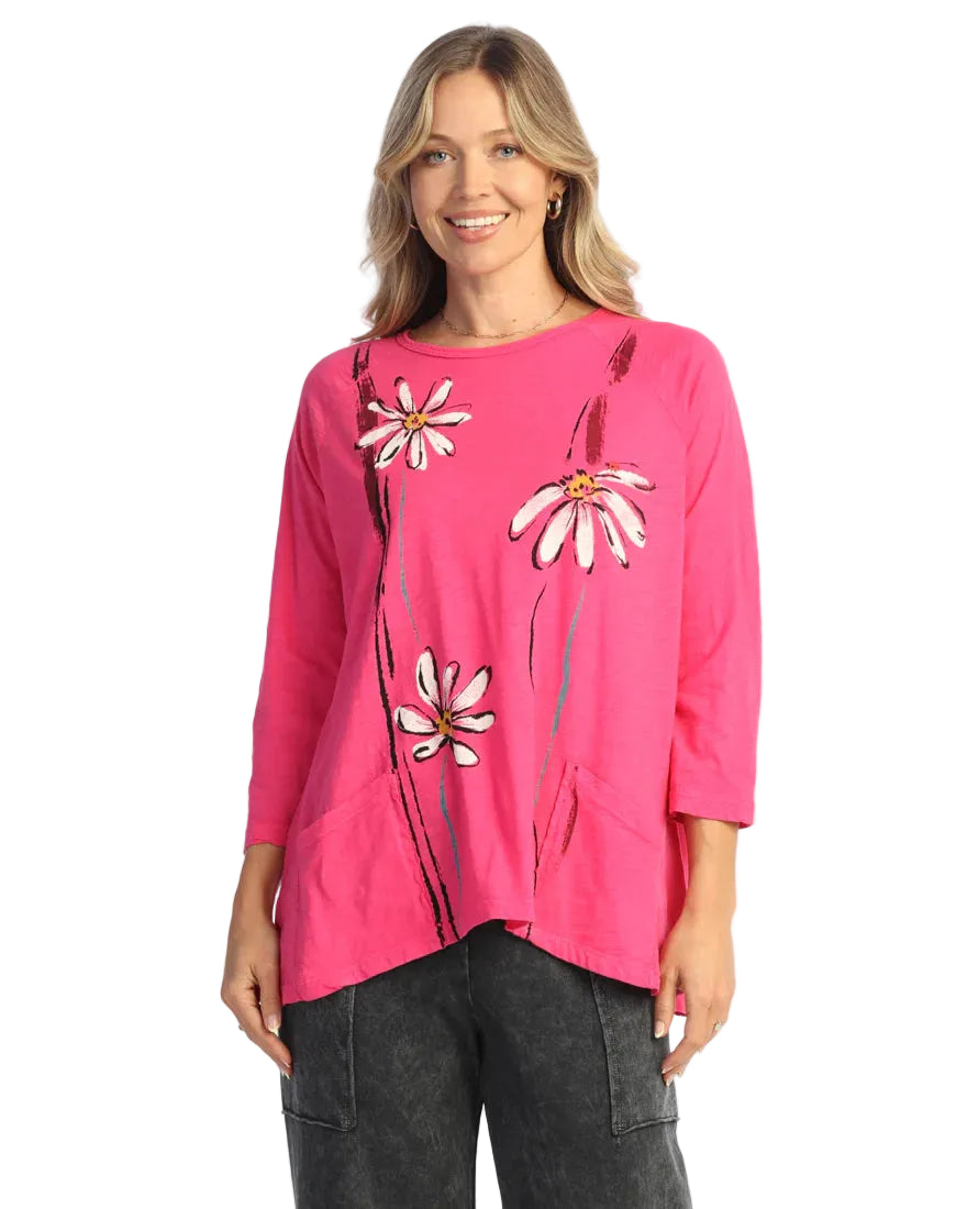 Jess & Jane Whimsy Patch Pocket Tunic (M12-2218) (Fuchsia)