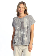 Jess & Jane Terra Short Sleeve Cotton Slub Tee  (M137-2223)