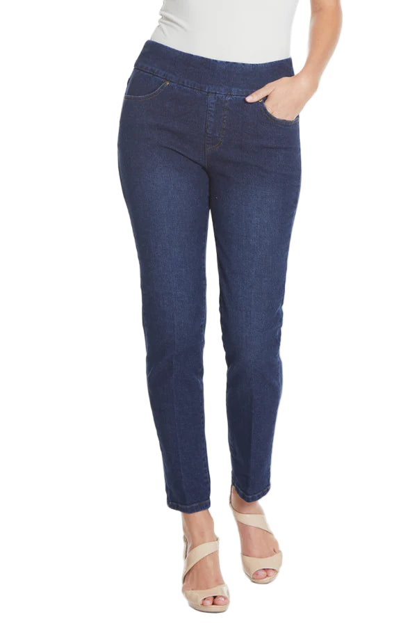 Multiples Pull-On Real Pocket Ankle Jeans (5 Colors) (M13714PM)