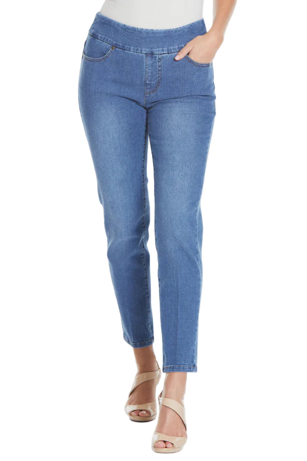 Multiples Pull-On Real Pocket Ankle Jeans (5 Colors) (M13714PM)