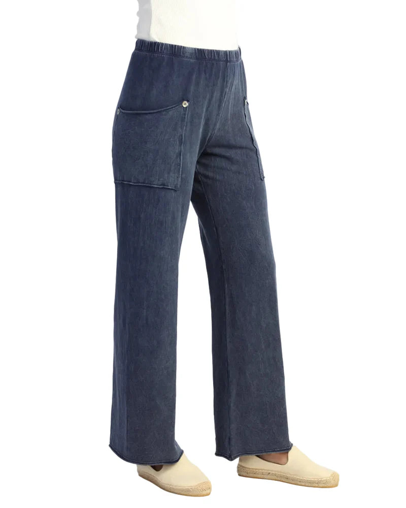 Jess & Jane French Terry Pant  With Patch Pockets (M143)( Two Colors )