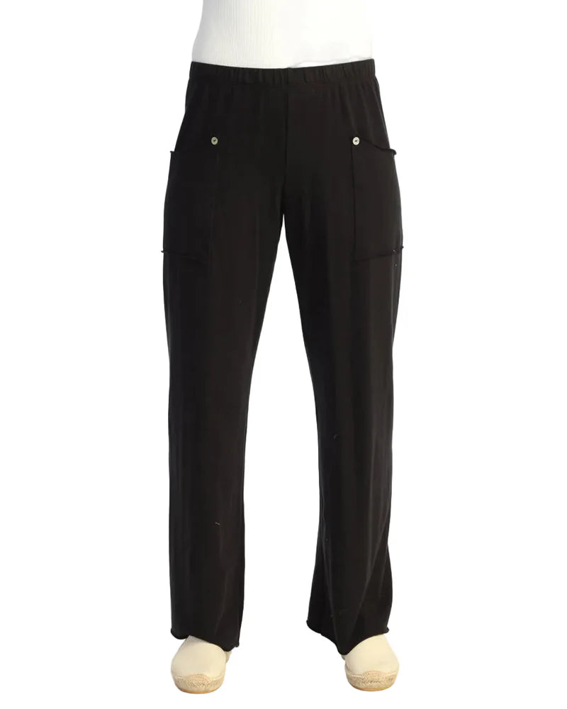 Jess & Jane French Terry Pant  With Patch Pockets (M143)( Two Colors )