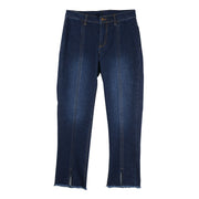 Slimsation Zip Front Fringe Hem Ankle Jeans (2 Colors) (M14701PM)