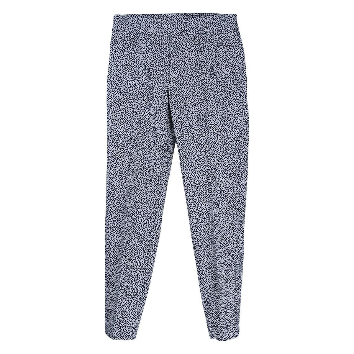 Multiples Black Print Pull-On Ankle Pants (M14703PM)