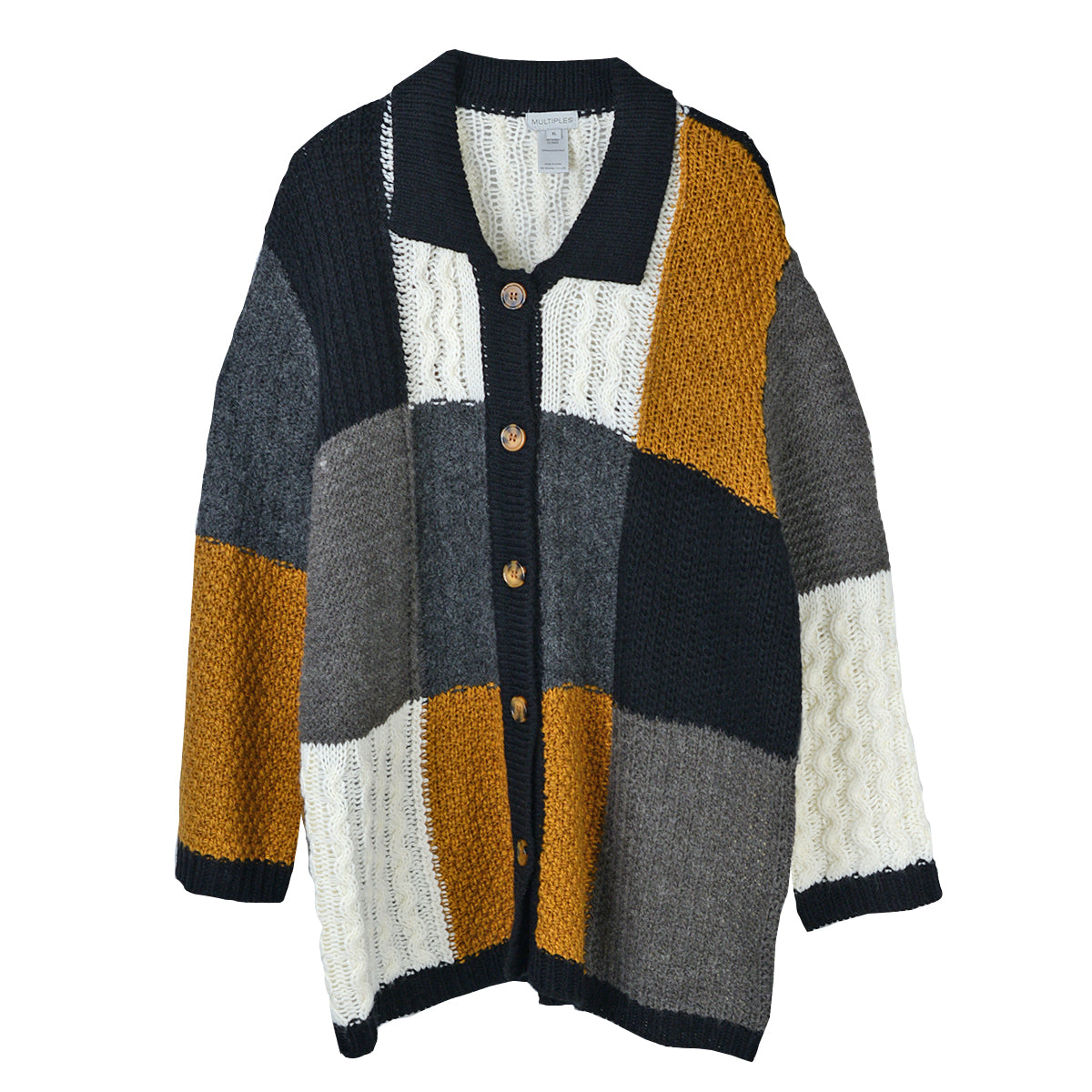 Multiples Take Two Button front Cardigan (M44402KM)(Multi )XL