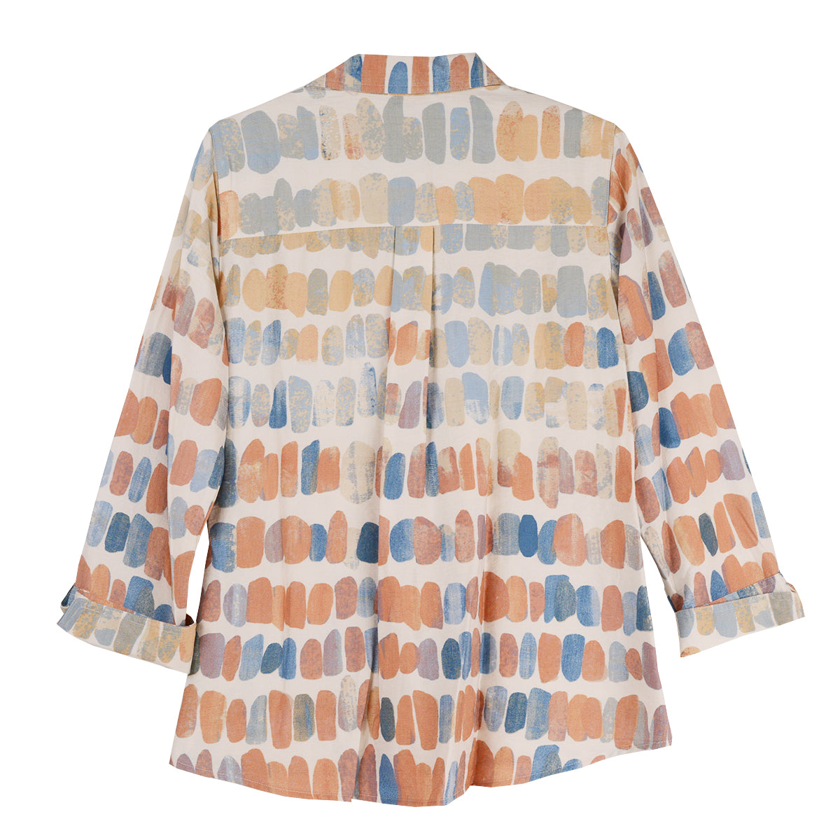 Multiples Turn-Up Cuff Button Front Shirt (STRMULT)(M16112BM)