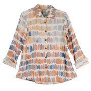 Multiples Turn-Up Cuff Button Front Shirt (STRMULT)(M16112BM)