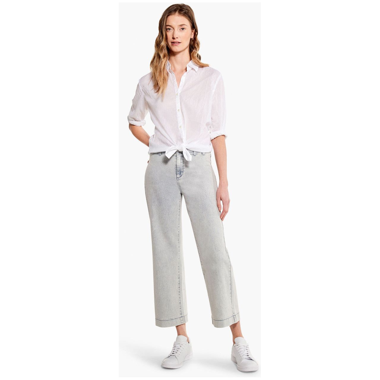 Nic & Zoe Mid-Rise Wide Leg Crop Jeans (M231886) SALT