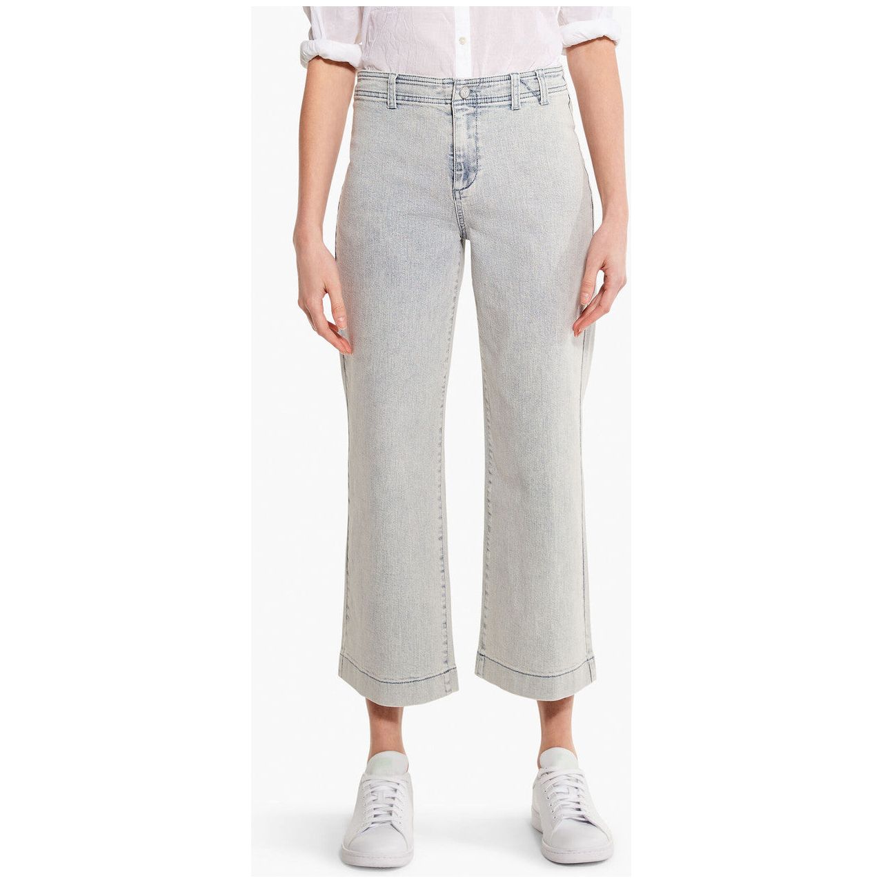 Nic & Zoe Mid-Rise Wide Leg Crop Jeans (M231886) SALT