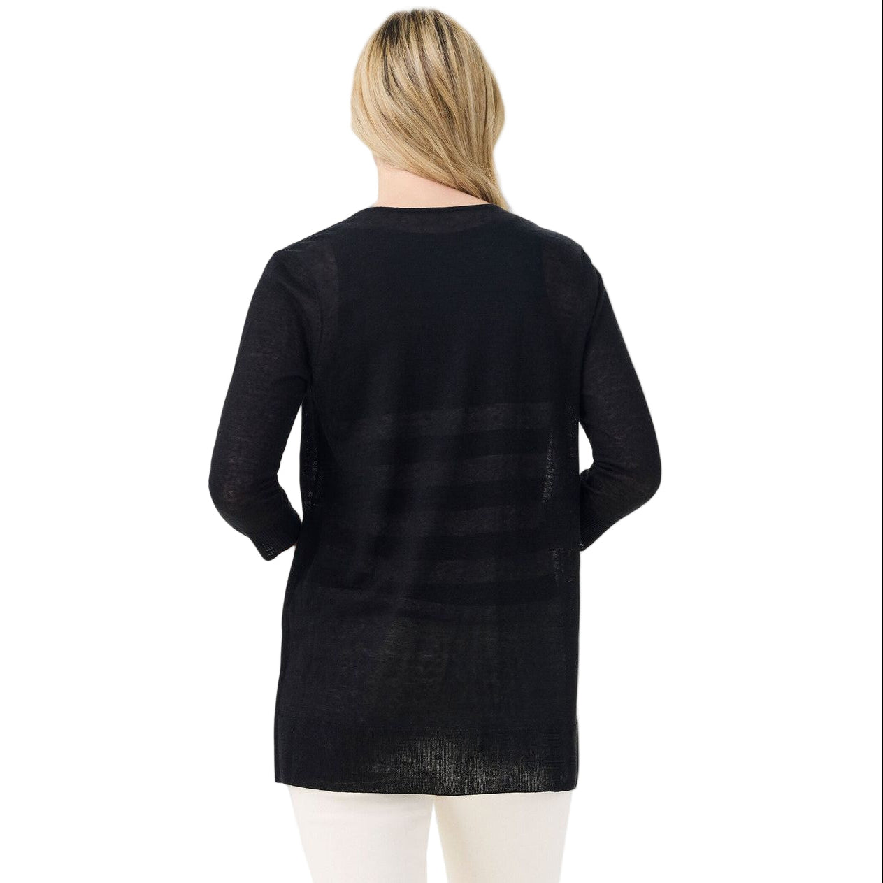 Nic & Zoe Featherweight Flyaway Black Cardigan (M241108)