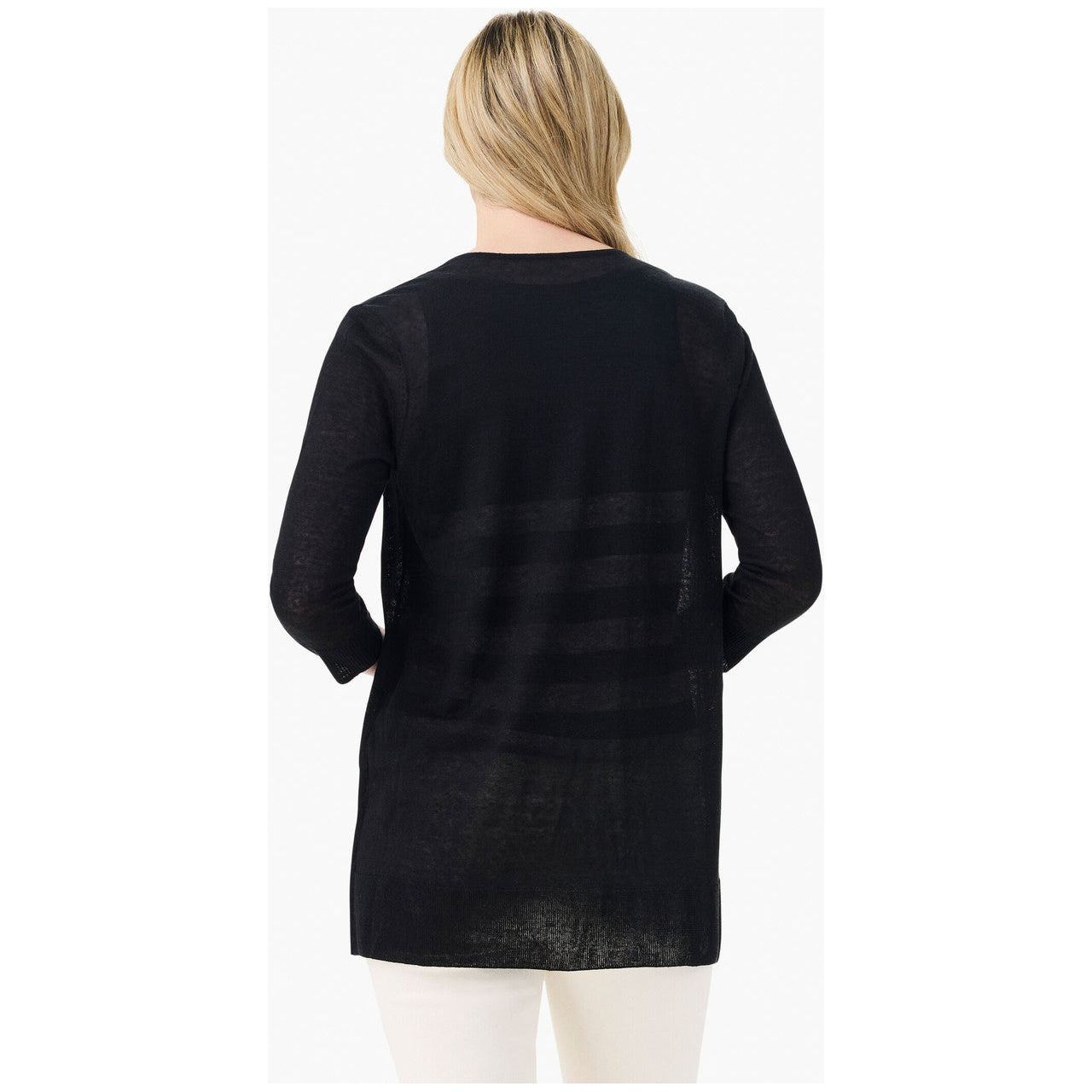 Nic & Zoe Featherweight Flyaway Black Cardigan (M241108)