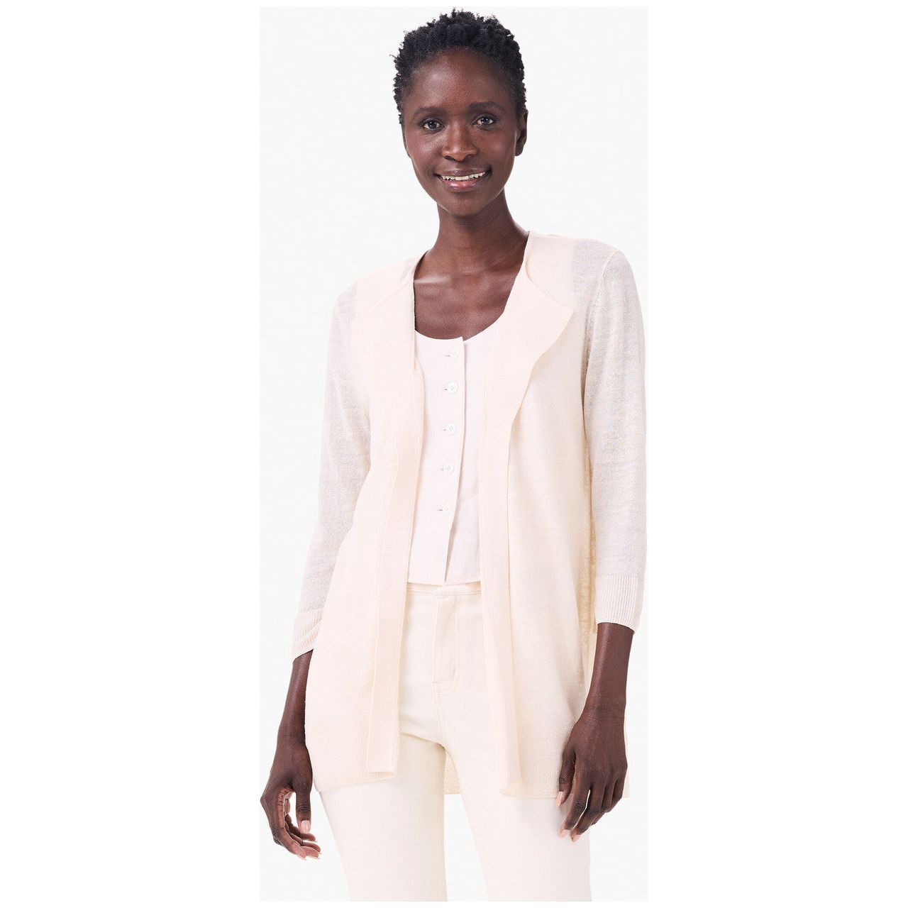 Nic & Zoe Featherweight Flyaway Solid Cardigan (M241108)