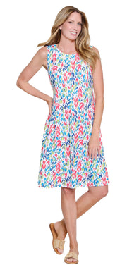 Multiples Panel Scoop Neck Tank Dress (M26104DM)