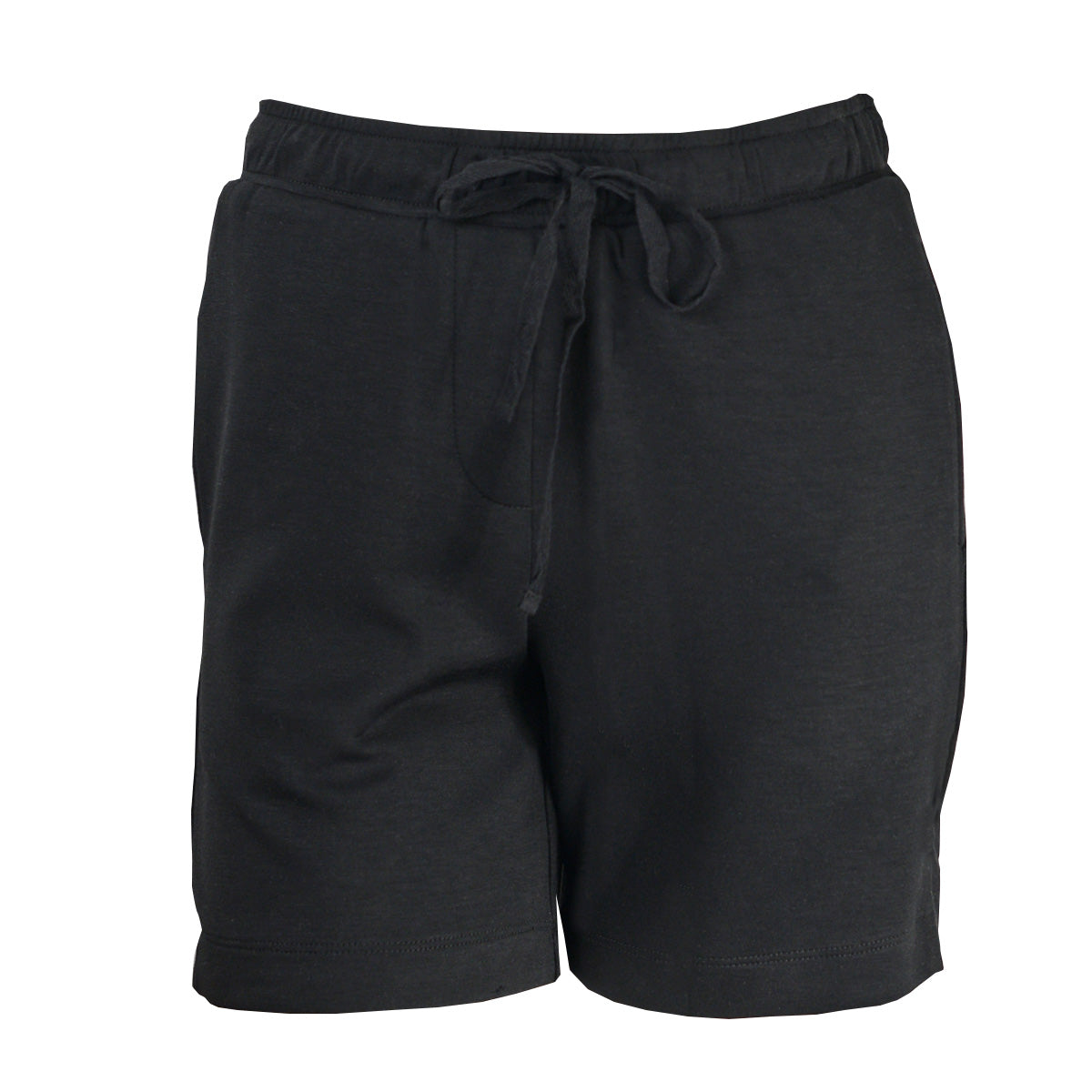 Slim Sation Drawstring Pull On Shorts (M26710WM) (Black)