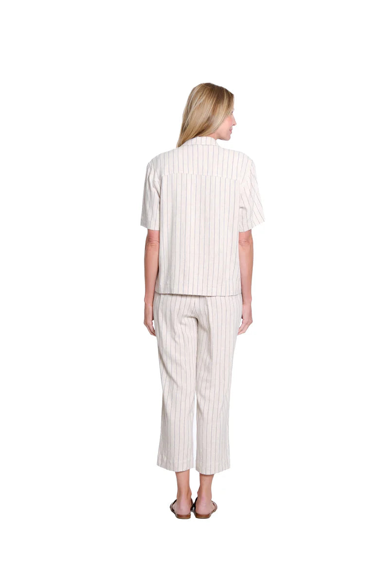 Slimsations Short Sleeve Drop Shoulder 2- Pocket Shirt Jacket(Flax)(M26711JM)