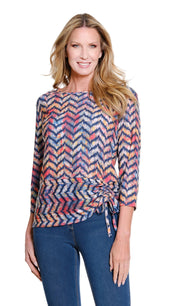 Multiples 3/4 sleeve Scoop Neck Knit Top (M36106TM)