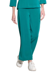 Multiples Petite  Wide Band Pull On Wide Leg Ankle Pants (M35713PP) (3 Colors)