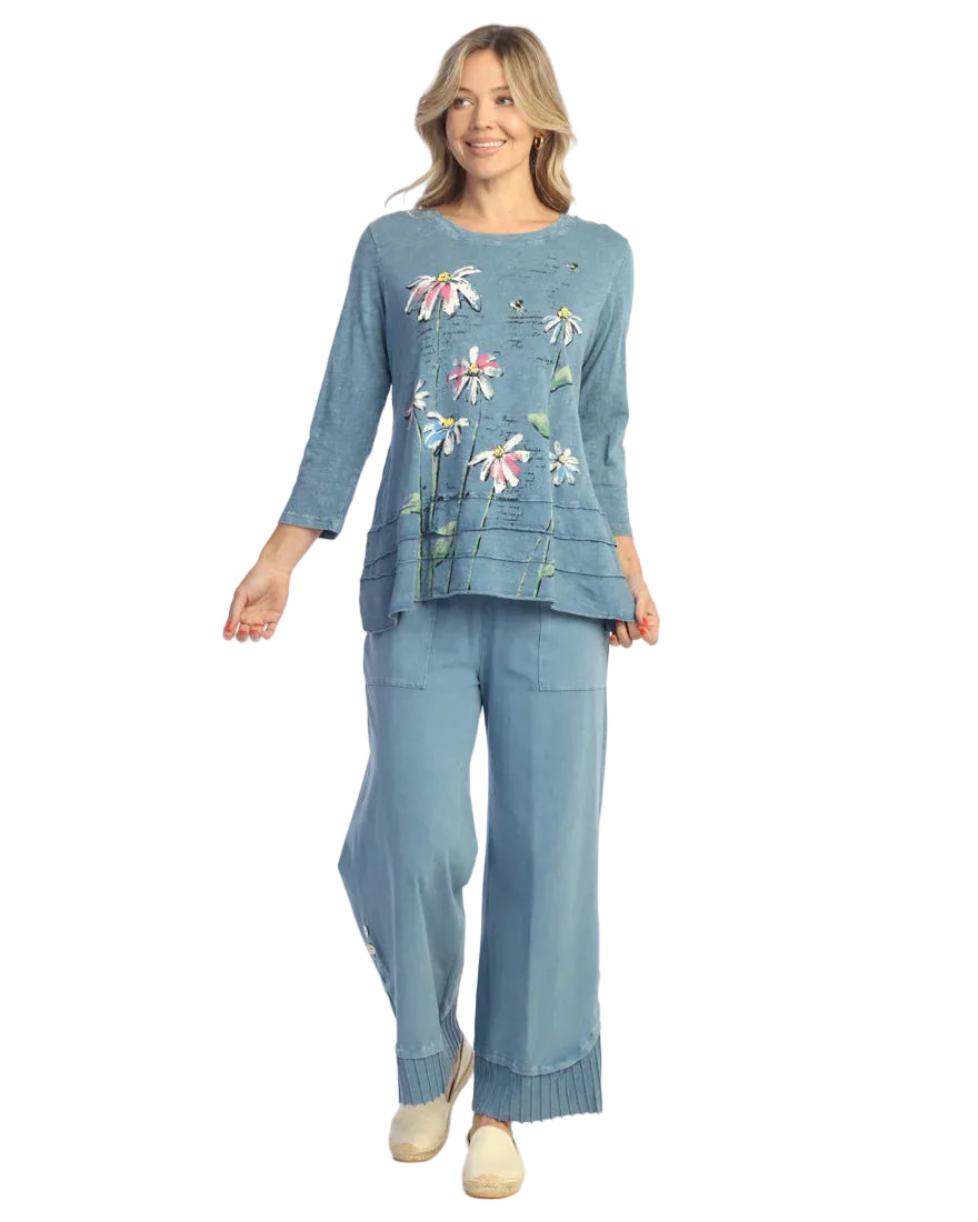 Jess & Jane Lola Ruffle Layer Hem Tunic (M66-2089)(Riva)