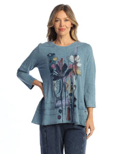 Jess & Jane Lilian Ruffle Layer Hem Tunic (Riva) (M66-2153)