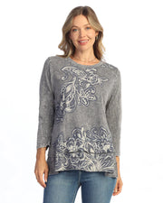 Jess & Jane Botany  Ruffle Layer Hem Tunic (M66-2212)