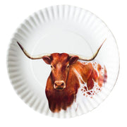 One Hundred 80 Degrees Longhorn Melamine Plates (Set of 4)(ME0176)